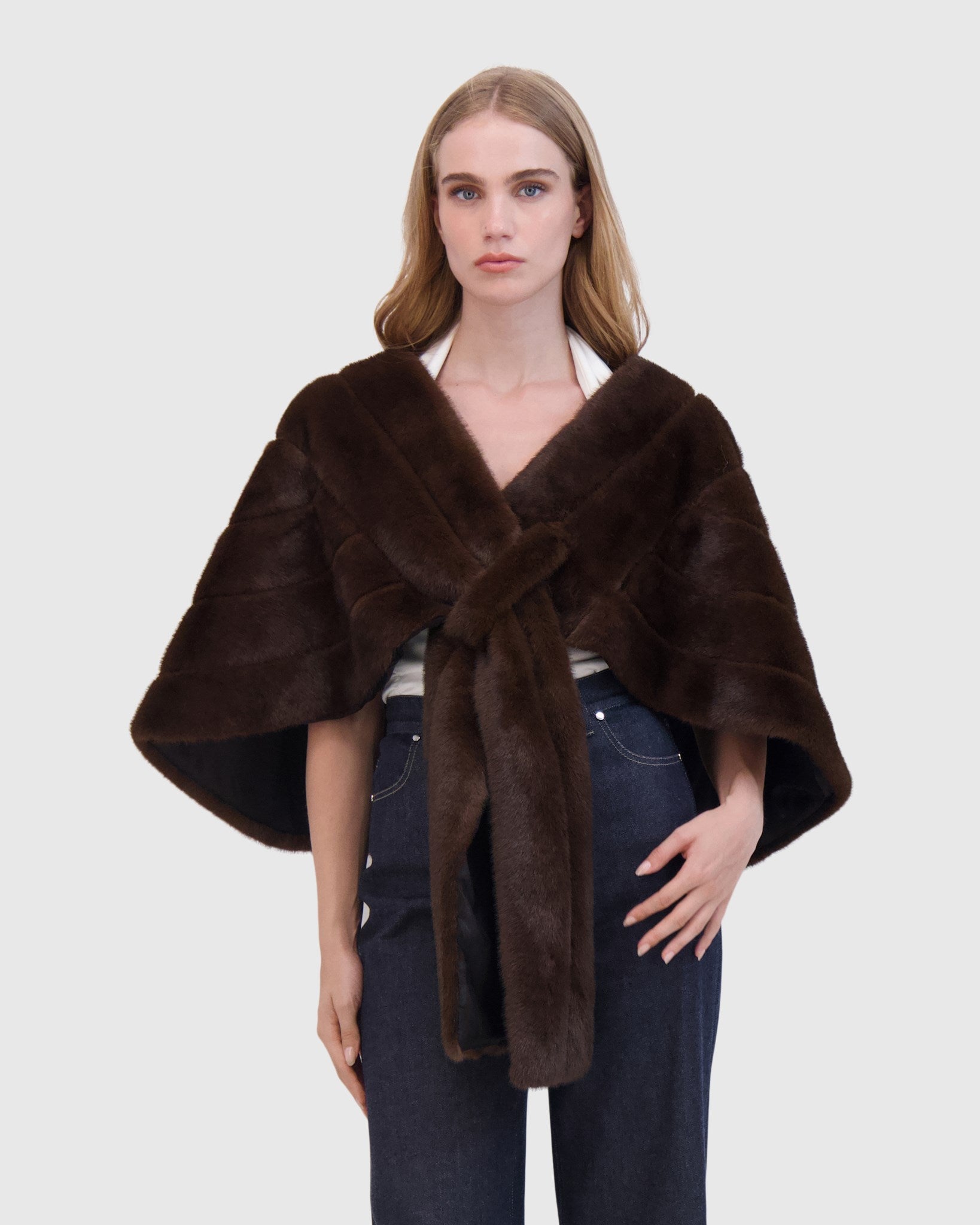 FUR-FREE MINK (FAUX FUR) STOLE