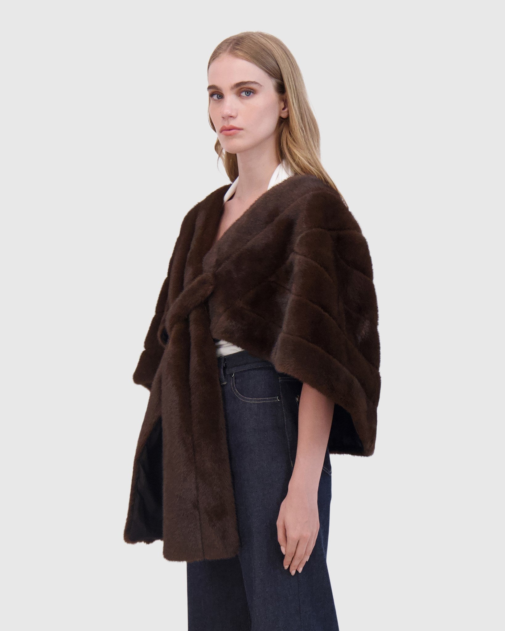 FUR-FREE MINK (FAUX FUR) STOLE