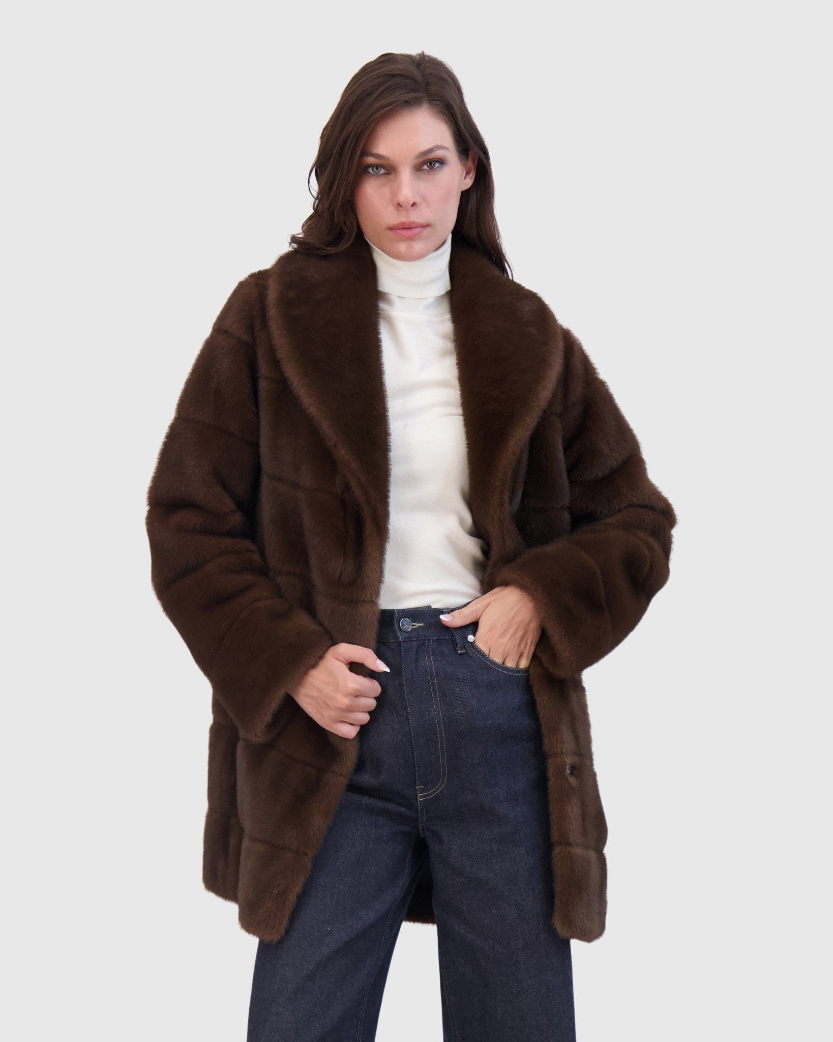 FUR-FREE MINK (FAUX FUR) STROLLER