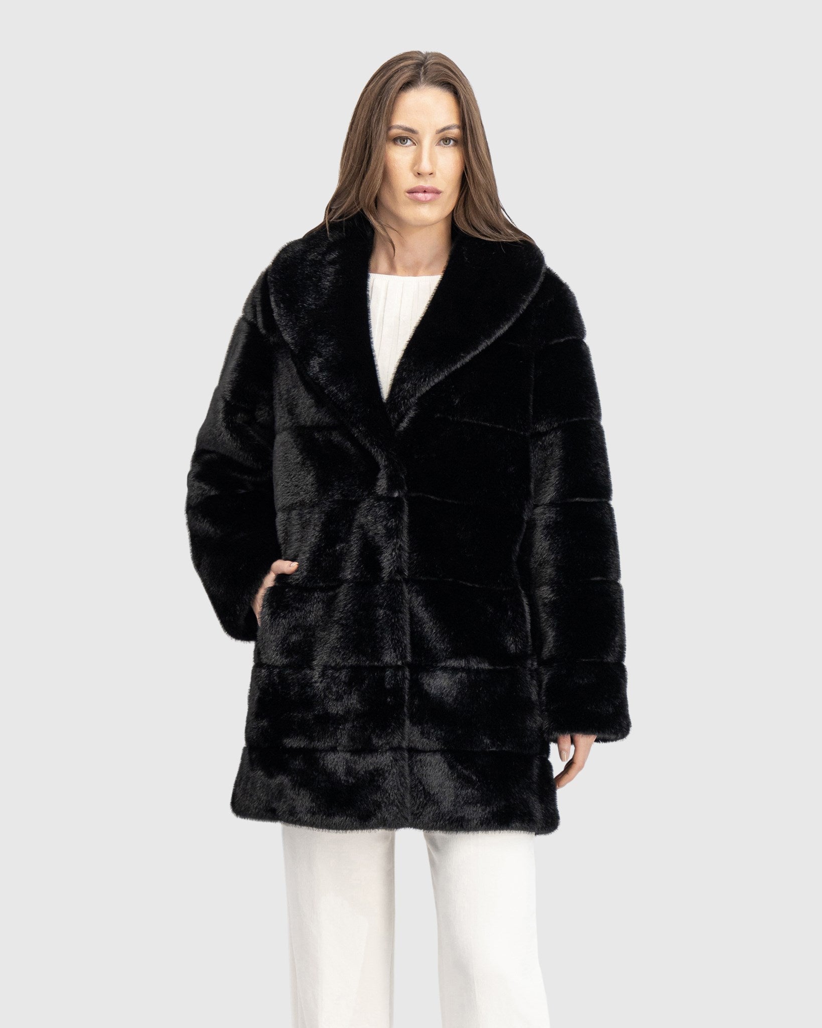 FUR-FREE MINK (FAUX FUR) STROLLER