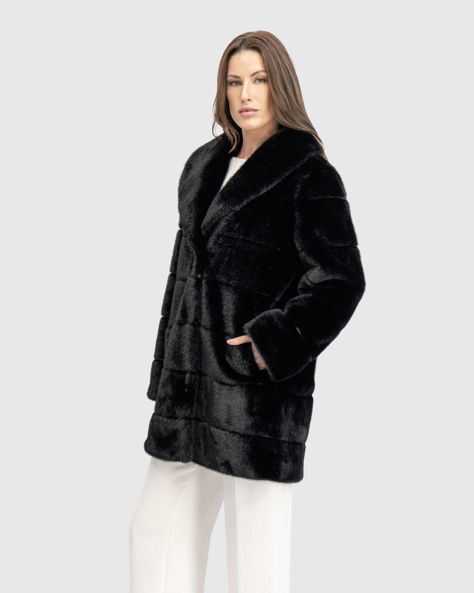 FUR-FREE MINK (FAUX FUR) STROLLER