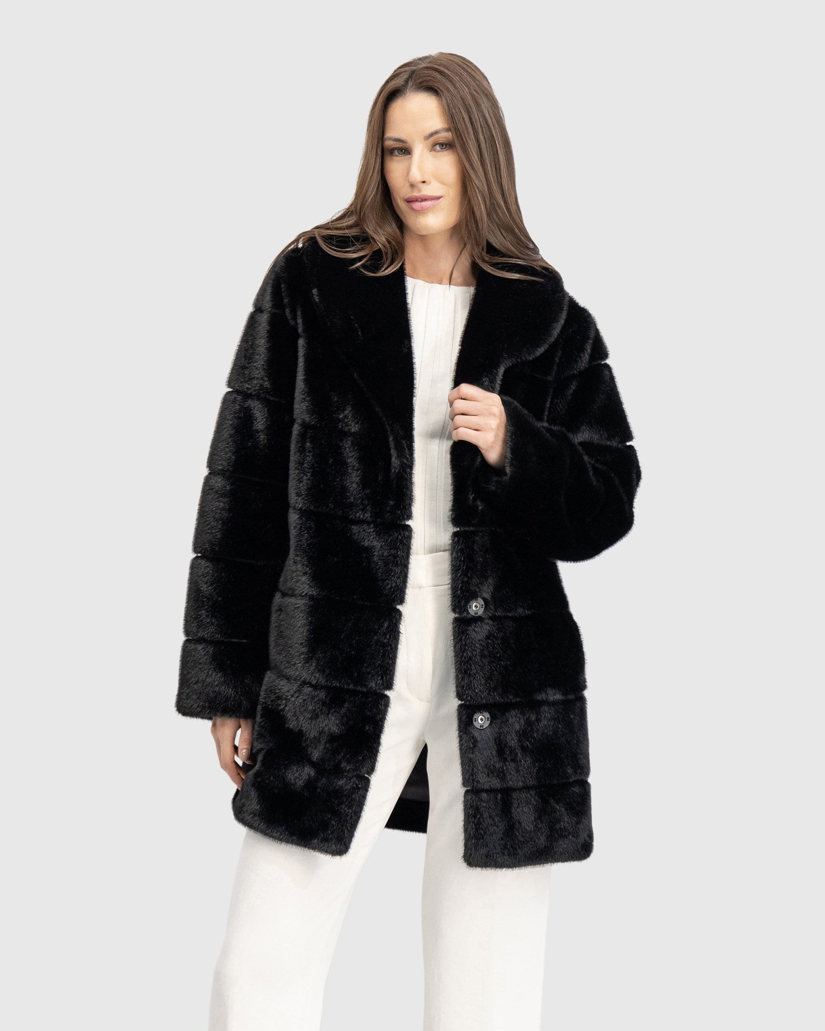 FUR-FREE MINK (FAUX FUR) STROLLER