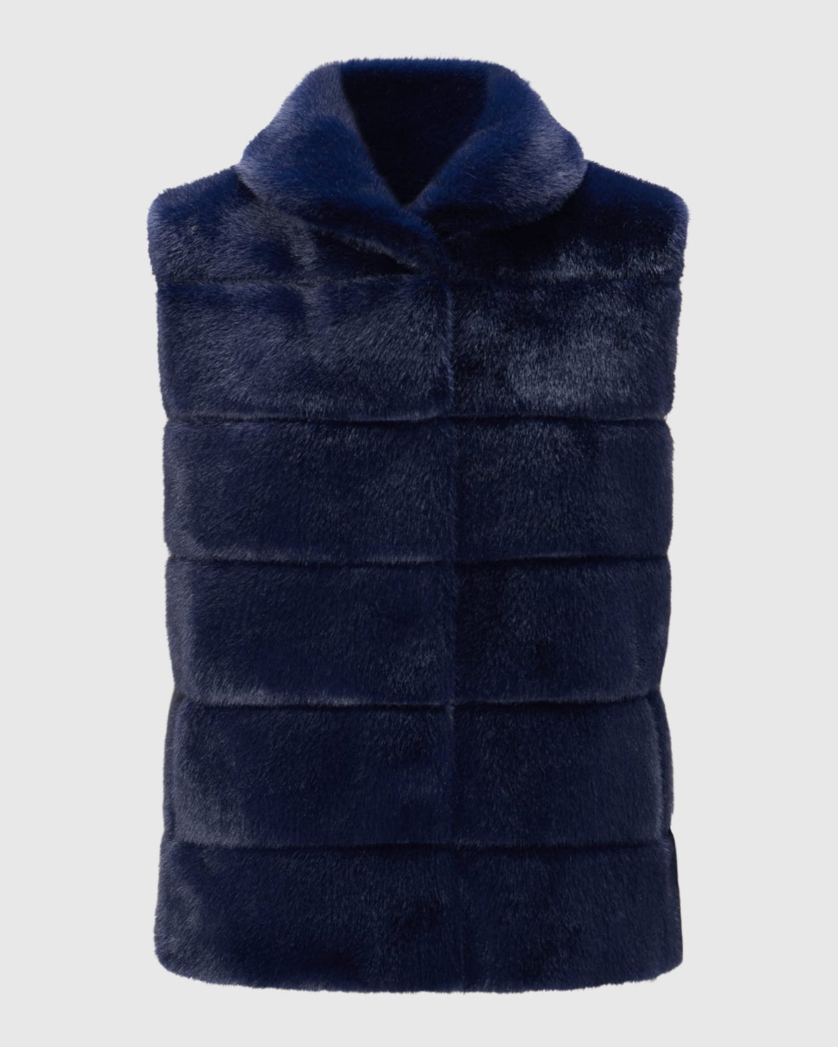 FUR-FREE MINK (FAUX FUR) VEST - NAVY