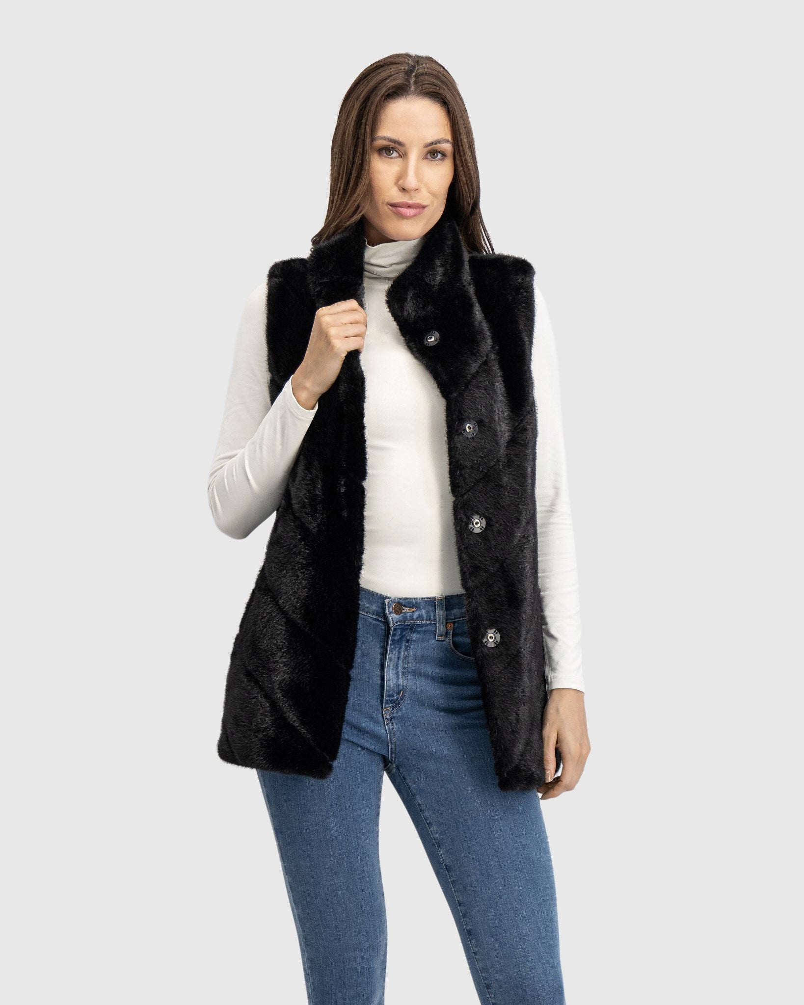 FUR-FREE MINK (FAUX FUR) VEST