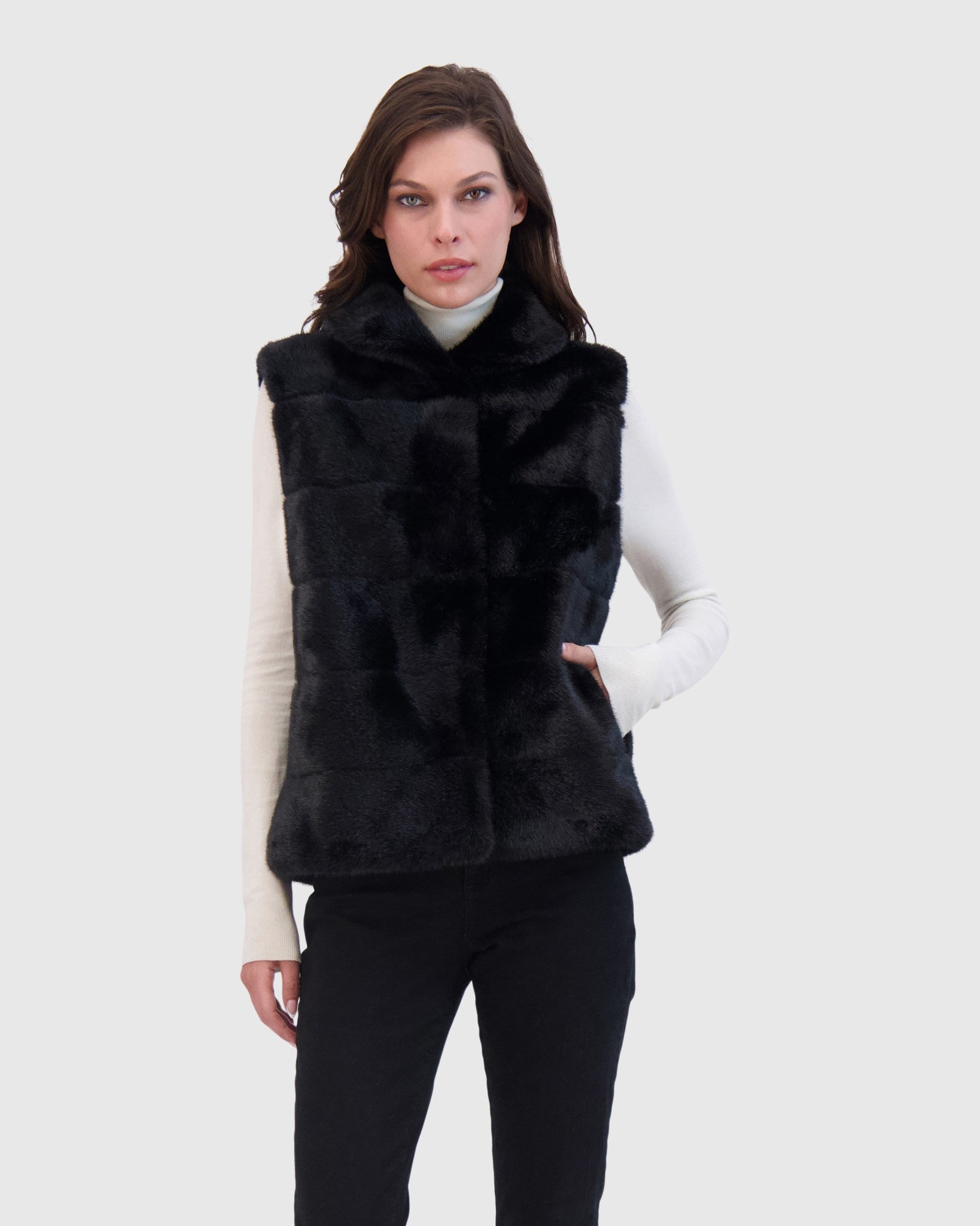 FUR-FREE MINK (FAUX FUR) VEST