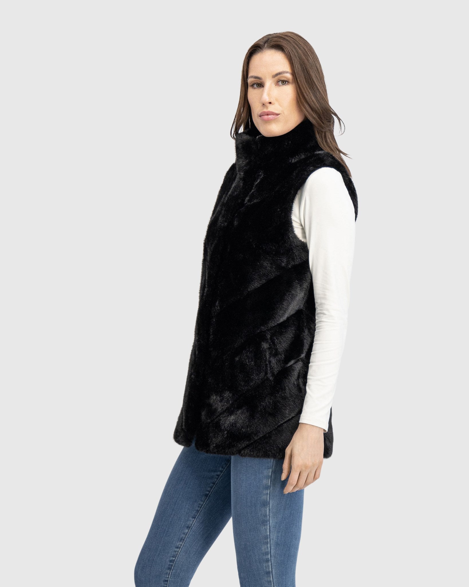FUR-FREE MINK (FAUX FUR) VEST