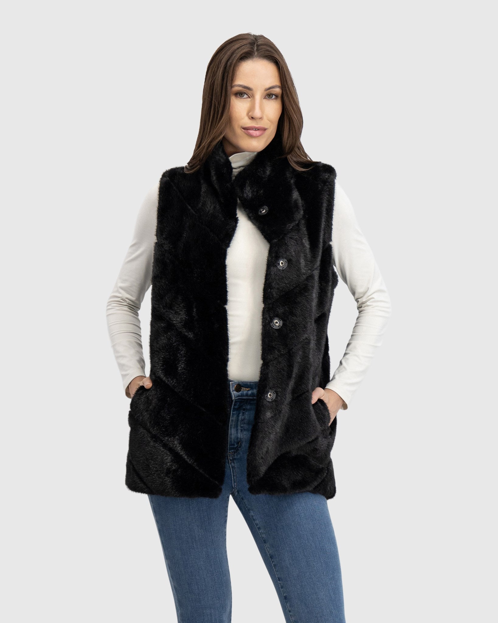 FUR-FREE MINK (FAUX FUR) VEST