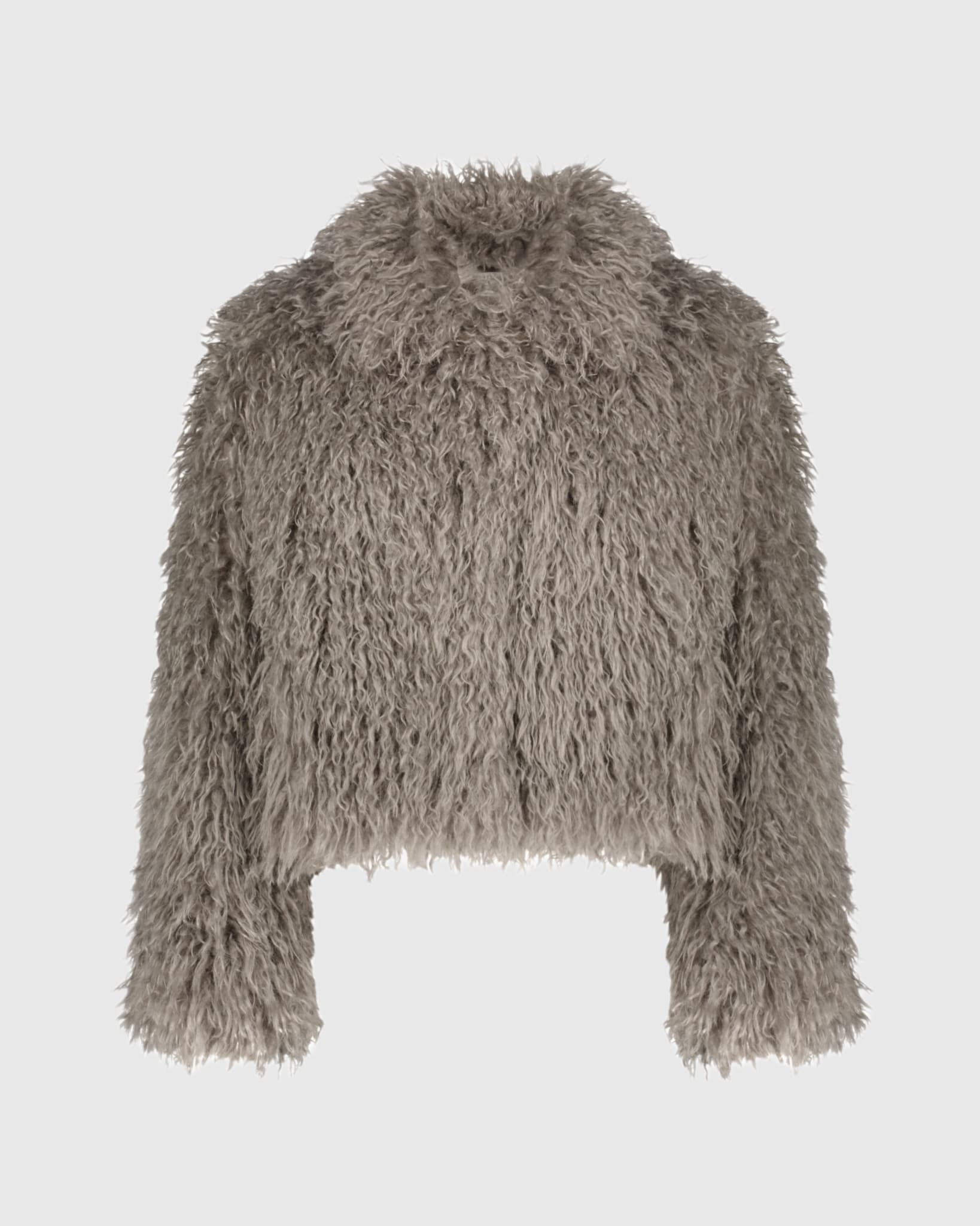 FUR-FREE MONGOLIAN LAMB (FAUX FUR) JACKET