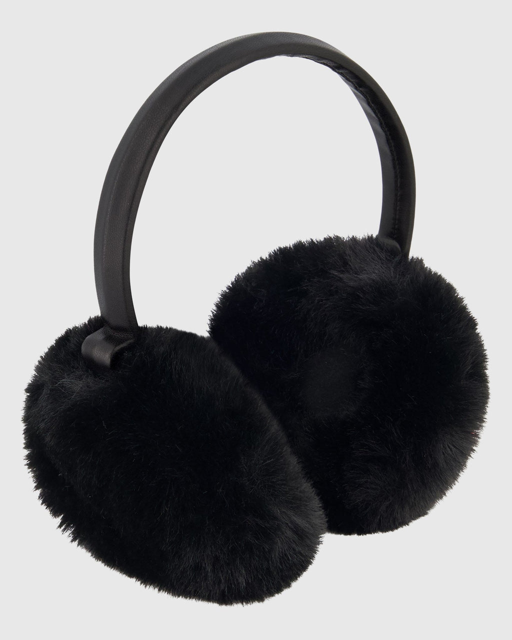 FUR-FREE REX RABBIT (FAUX FUR) EARMUFFS - BLACK