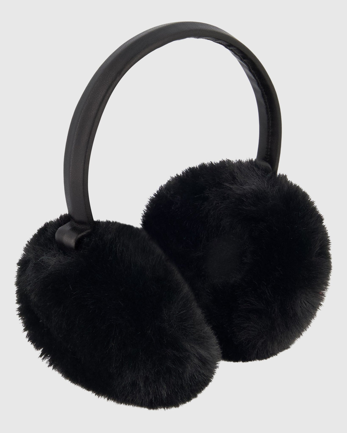 FUR-FREE REX RABBIT (FAUX FUR) EARMUFFS - BLACK