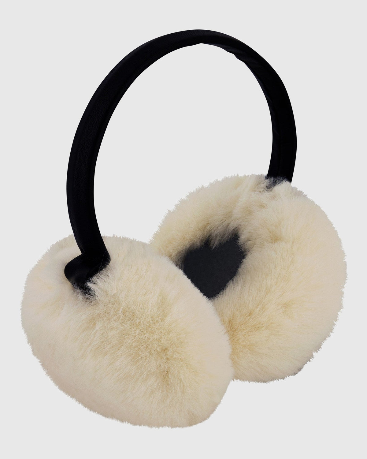 FUR-FREE REX RABBIT (FAUX FUR) EARMUFFS - IVORY