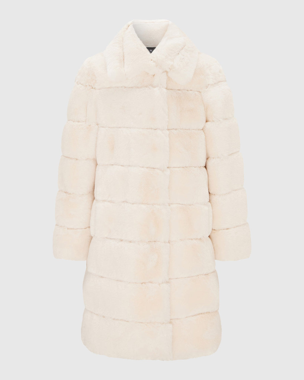 FUR-FREE REX RABBIT (FAUX FUR) SHORT COAT - IVORY
