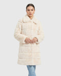 FUR-FREE REX RABBIT (FAUX FUR) SHORT COAT - IVORY