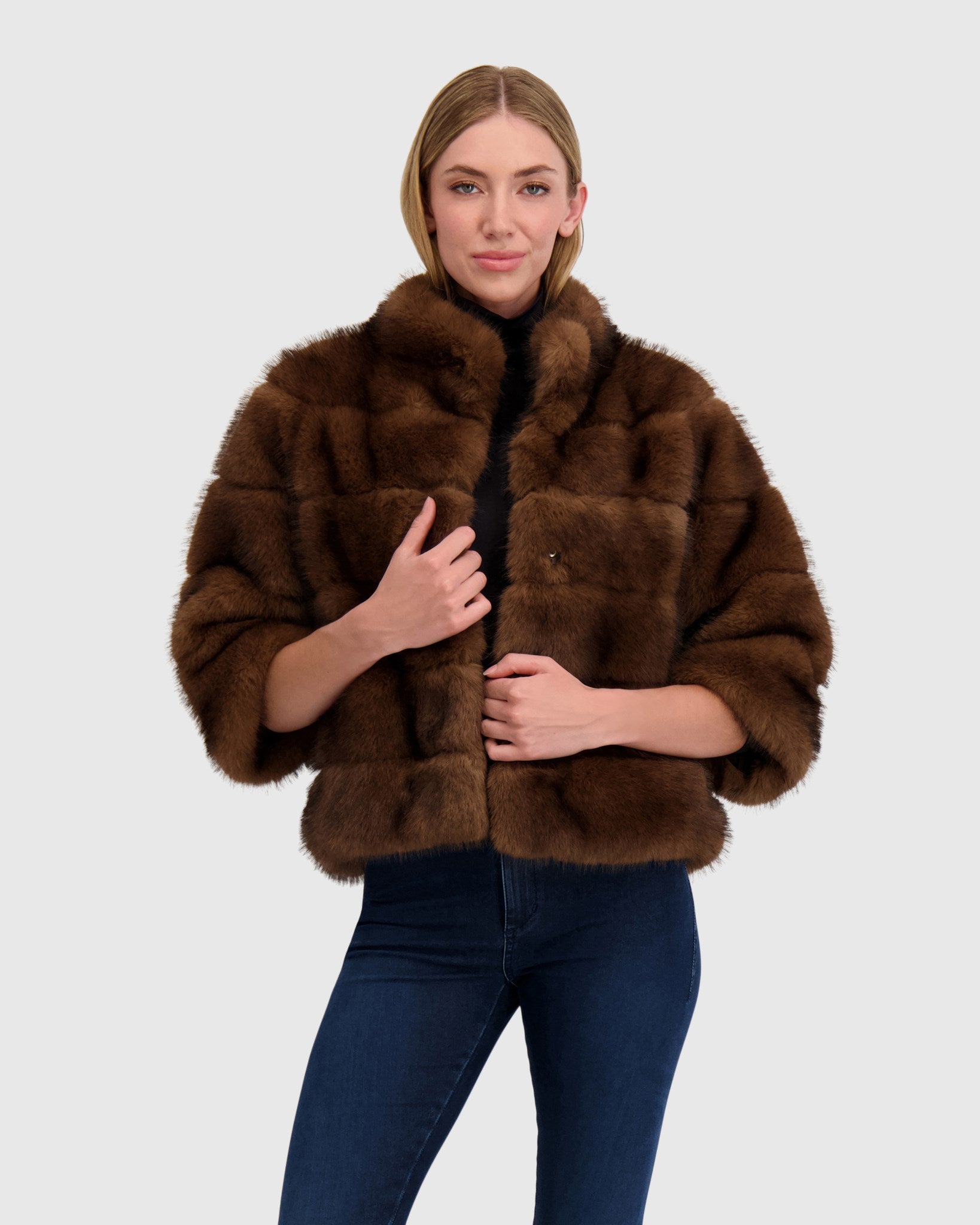 FUR-FREE SABLE (FAUX FUR) JACKET