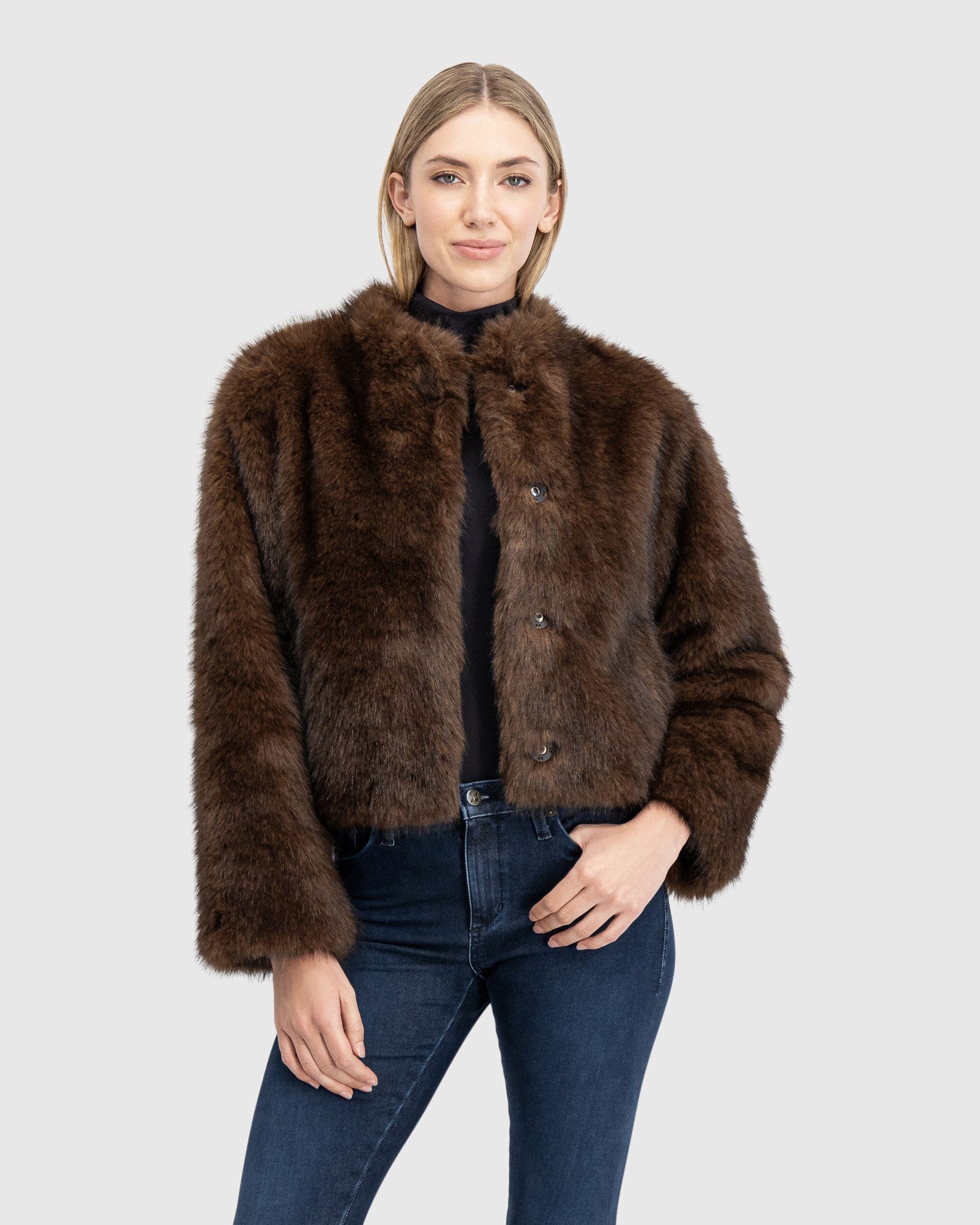 FUR-FREE SABLE (FAUX FUR) JACKET