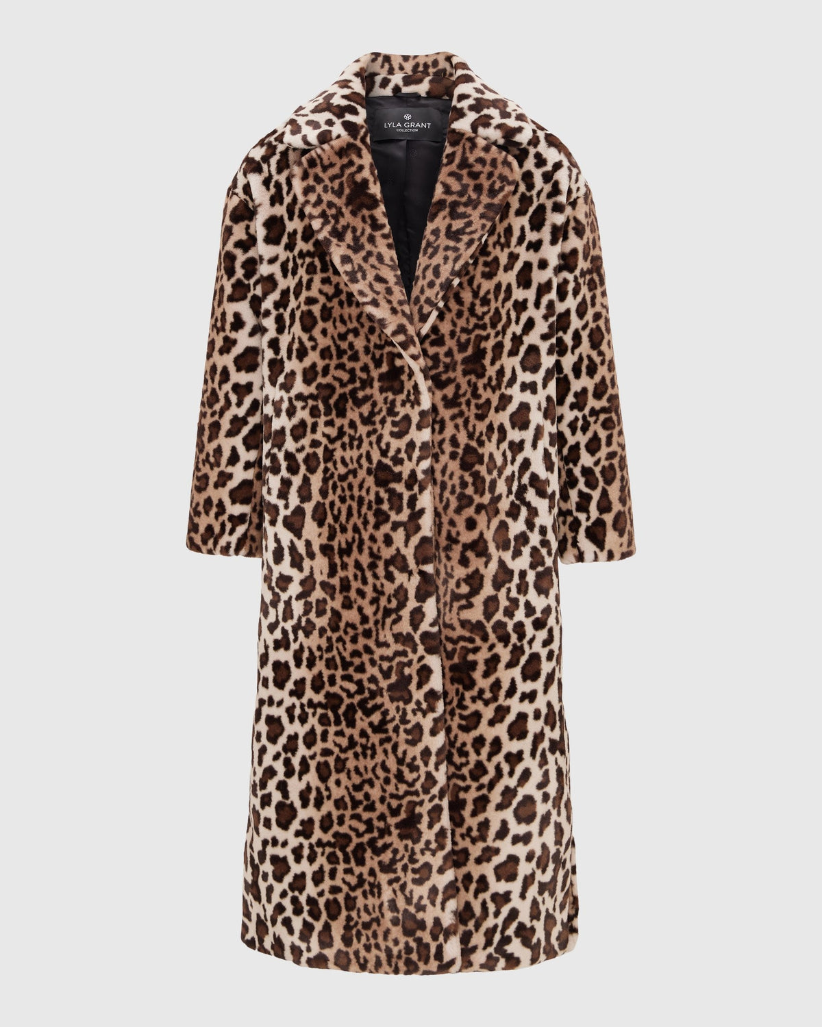 FUR-FREE SHEARED MINK (FAUX FUR) COAT - BROWN LPRD
