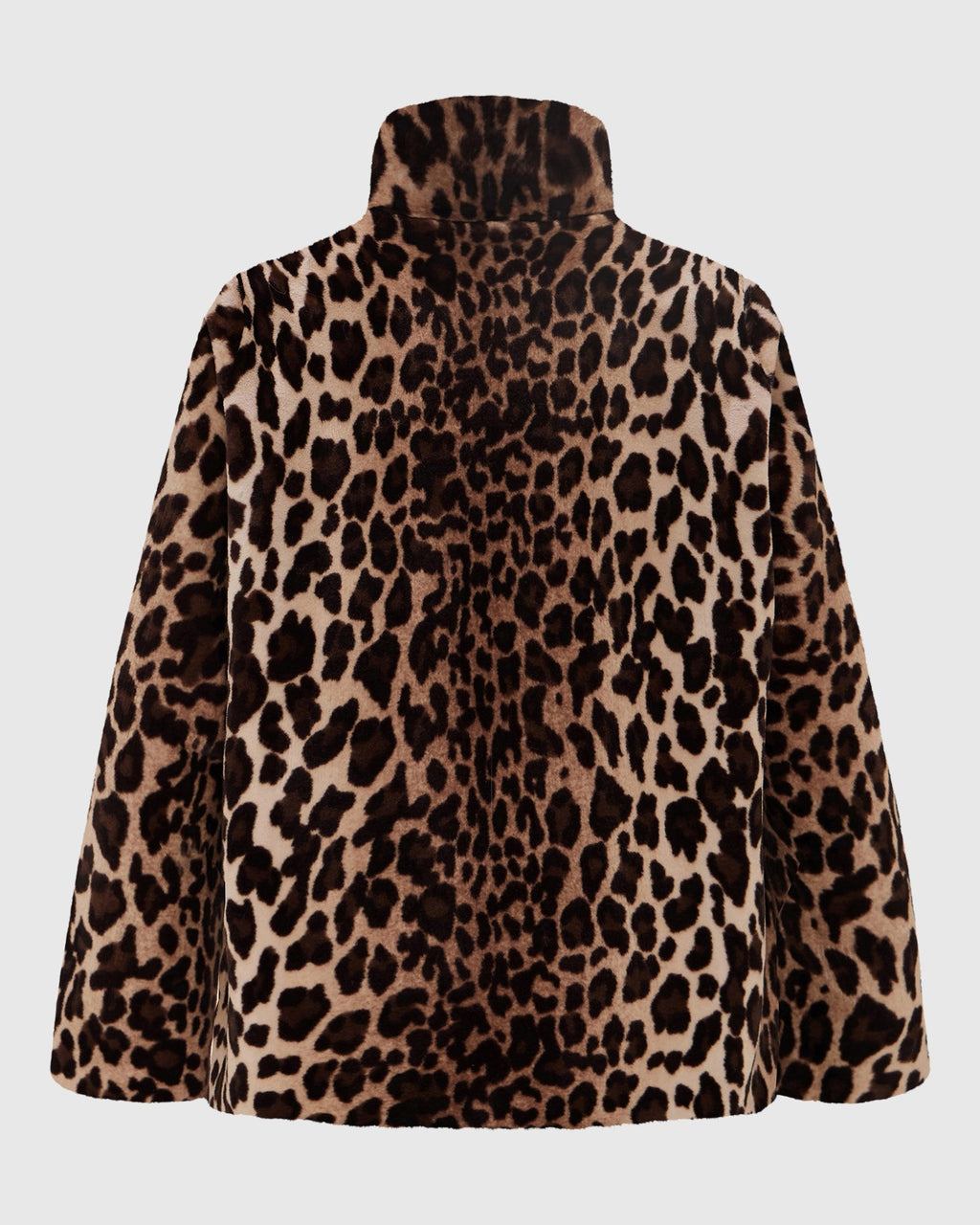 FUR-FREE SHEARED MINK (FAUX FUR) REVERSIBLE JACKET - BROWN LPRD/BLACK