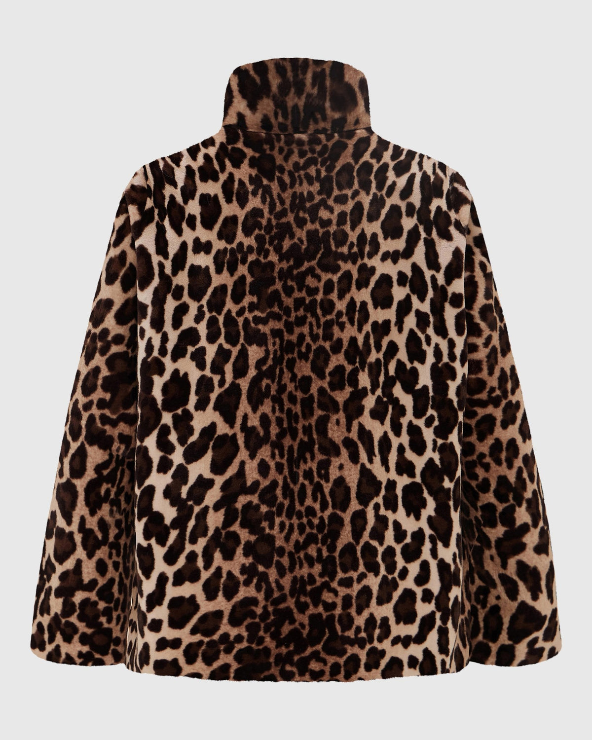 FUR-FREE SHEARED MINK (FAUX FUR) REVERSIBLE JACKET - BROWN LPRD/BLACK