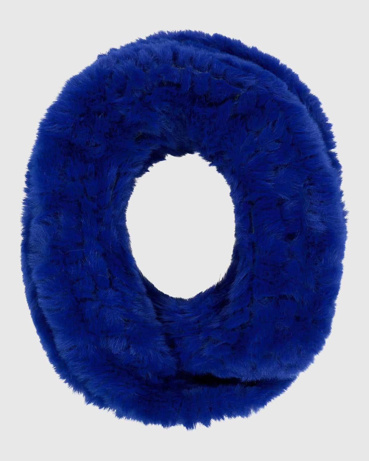 KNIT FUR-FREE REX RABBIT (PL) INFINITY SCARF - ROYAL BLUE