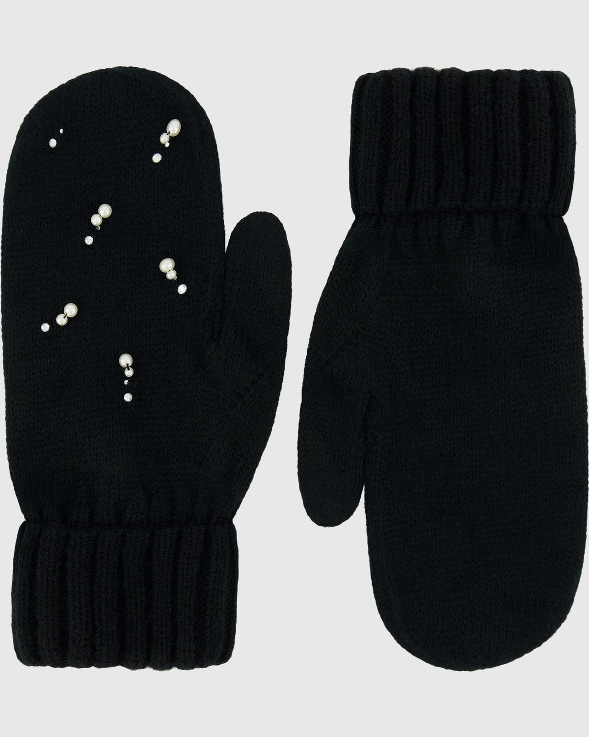 KNIT GLOVES - BLACK